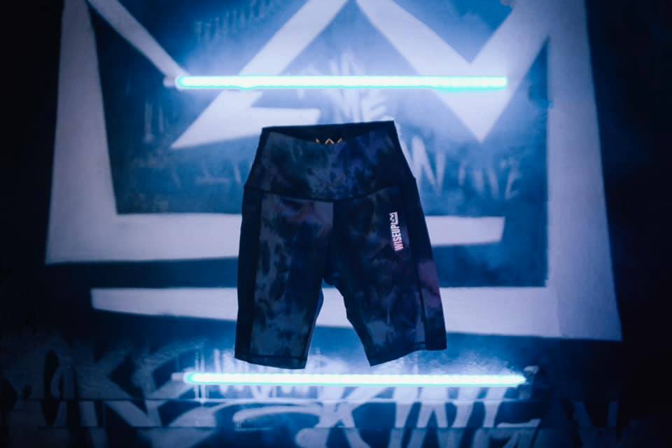 Washed Biker Shorts