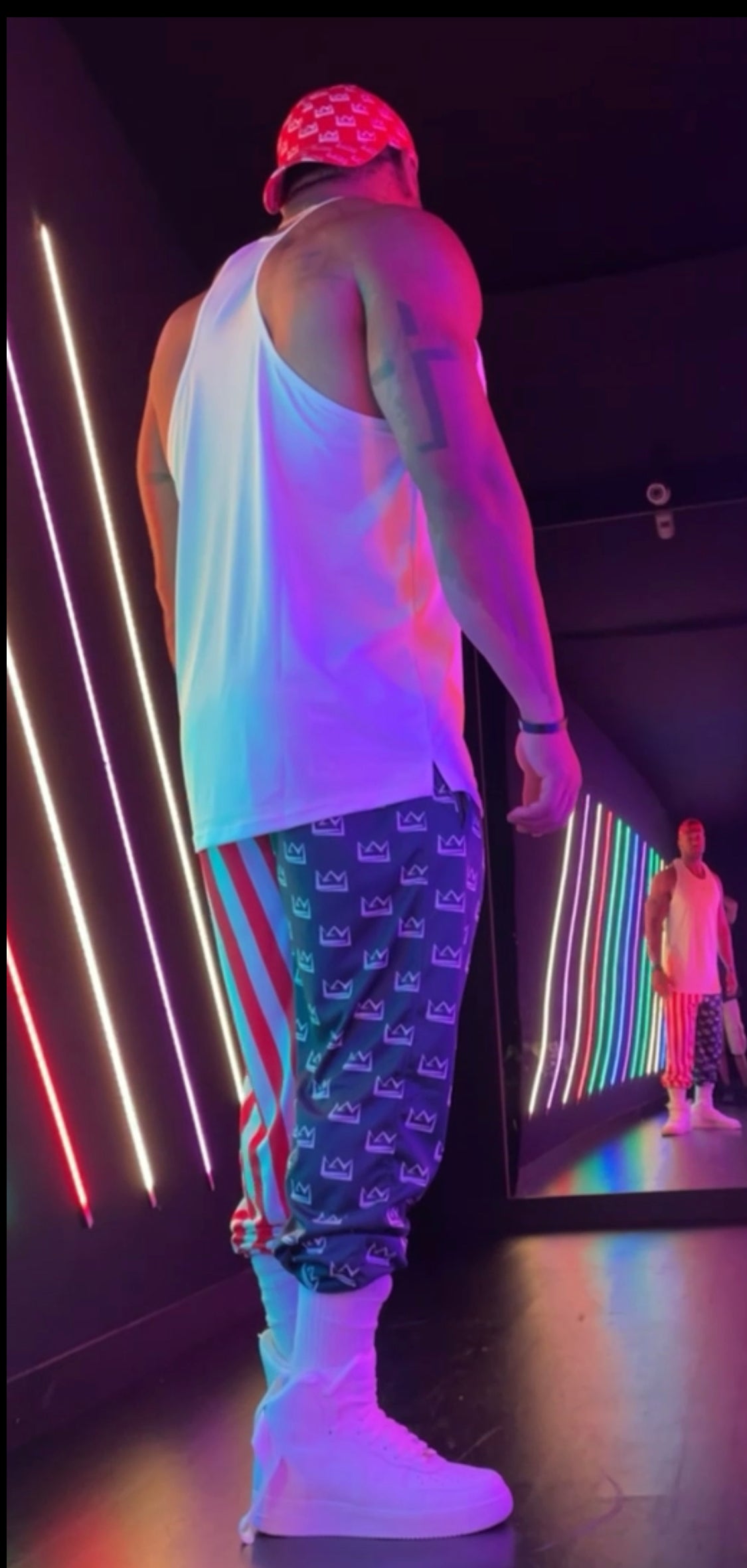 Crown and Stripes Baggy Pants